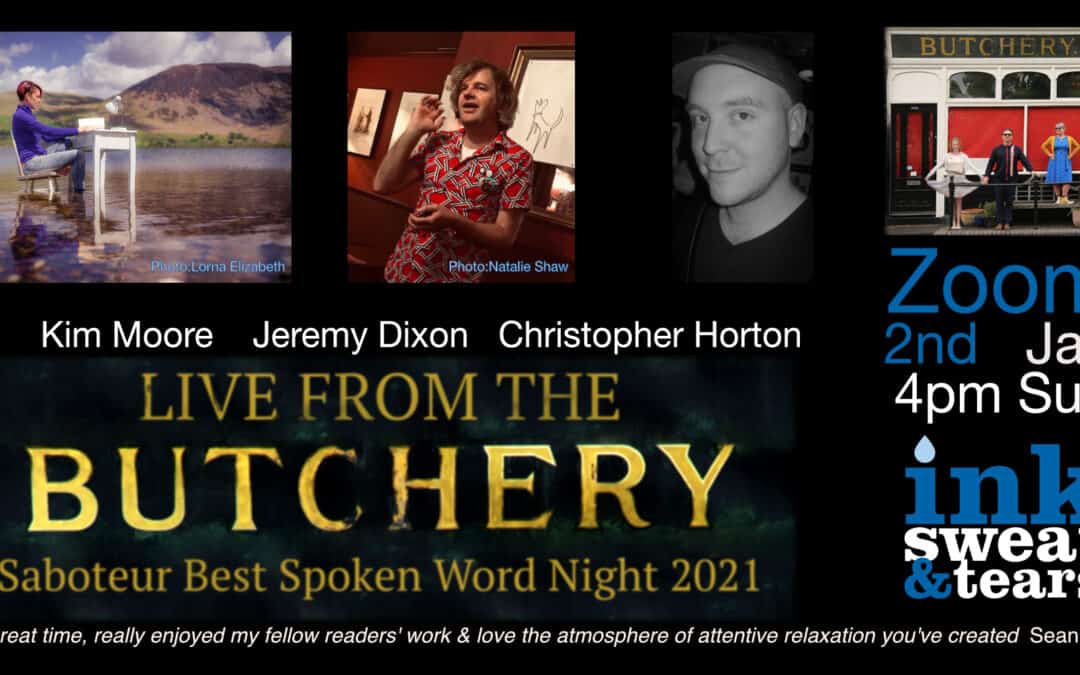 Live zoom reading with Kim Moore, Jeremy Dixon, Christopher Horton