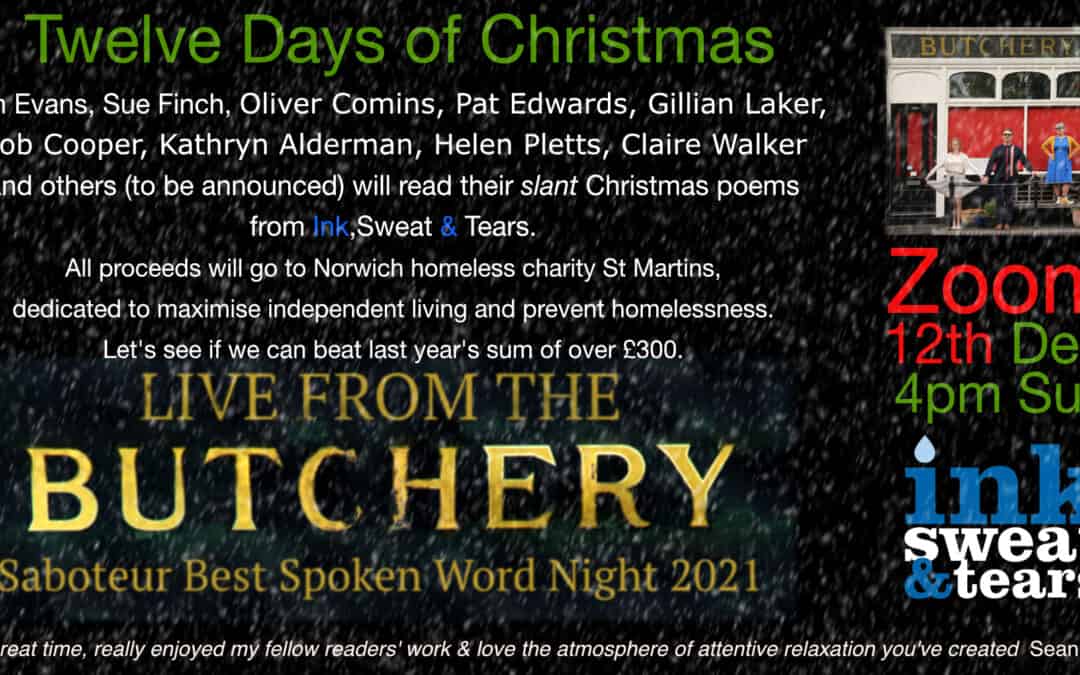 Zoom launch of our annual 12 Days of Christmas, Live from the Butchery