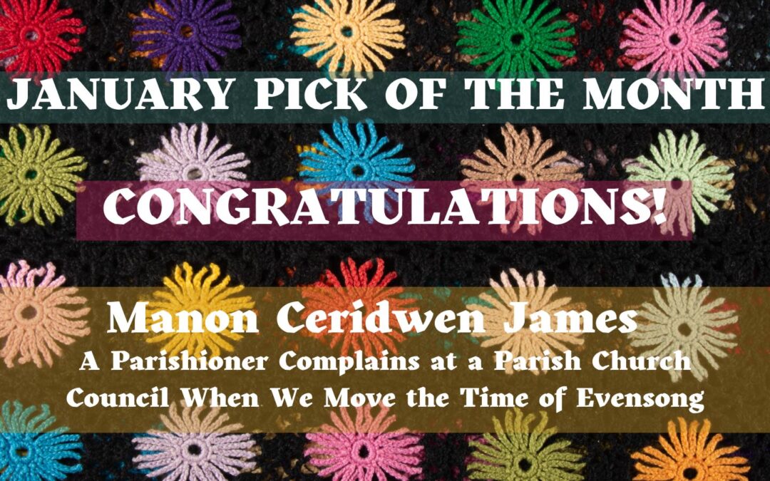 Listen to Manon Ceridwen James read the Pick of the Month poem for January 2022