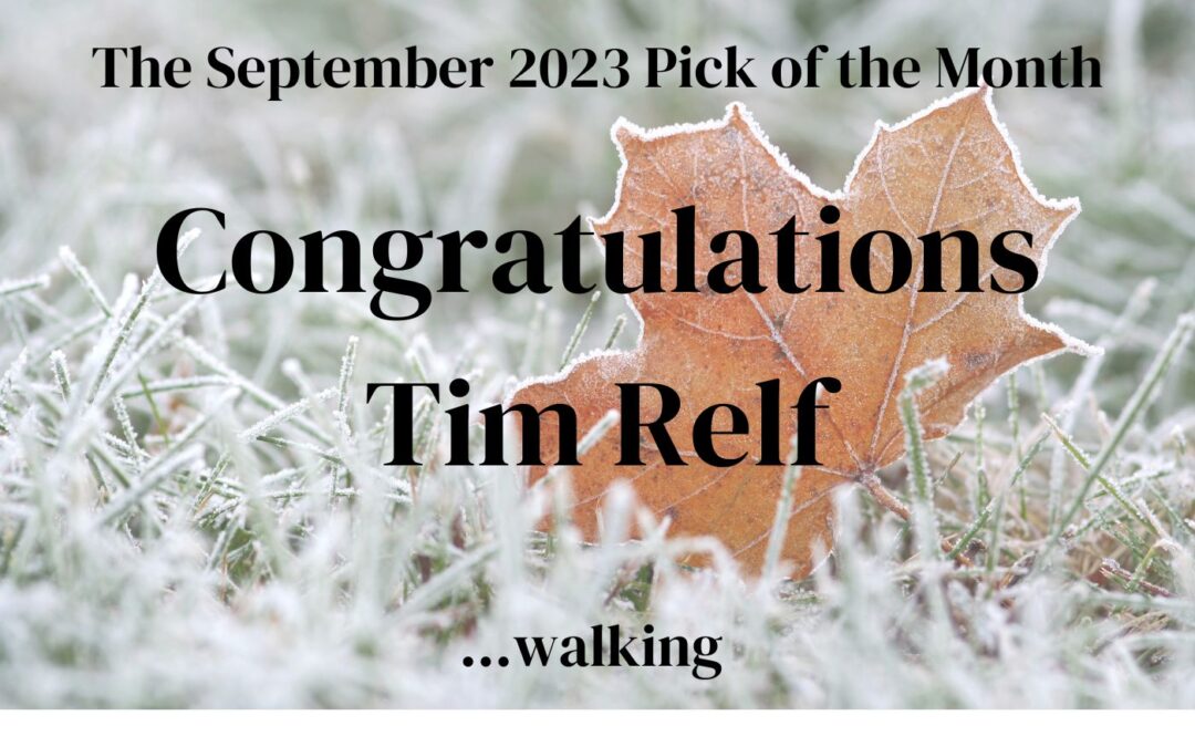 Tim Relf’s ‘…walking’ is the September 2023 Pick of the Month. Read and hear it here!