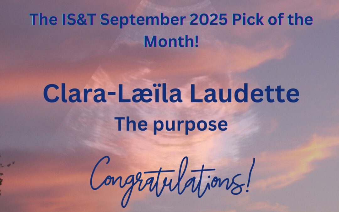 Clara-Læïla Laudette’s ‘The purpose’ is the Pick of the Month for September 2025. Huge Congratulations!